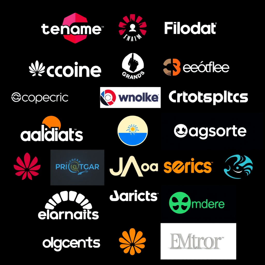Collage de logos de marcas argentinas exitosas que utilizan motion graphics, incluyendo elementos animados y efectos visuales modernos